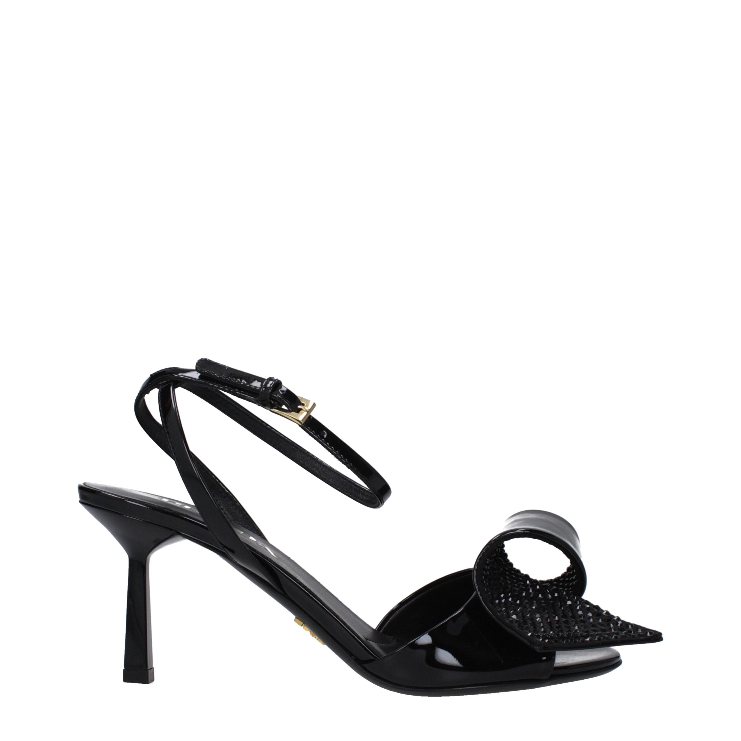 Prada Black Leather Sandal